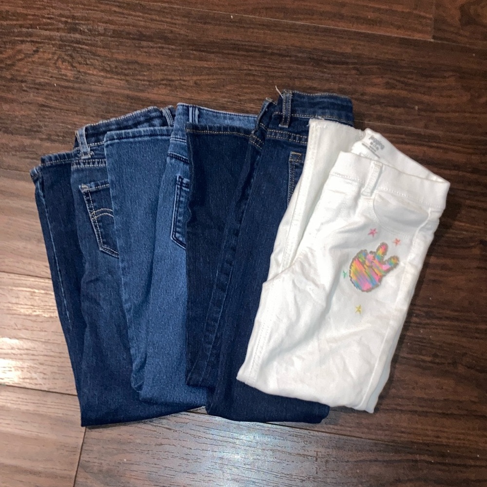 Children’s Blue and White Jeans (size 7)